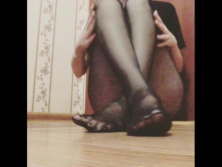 sexy girl in pantyhose (stockings legs foot feet nyasha stockings pantyhose socks girl footfetish sexy)